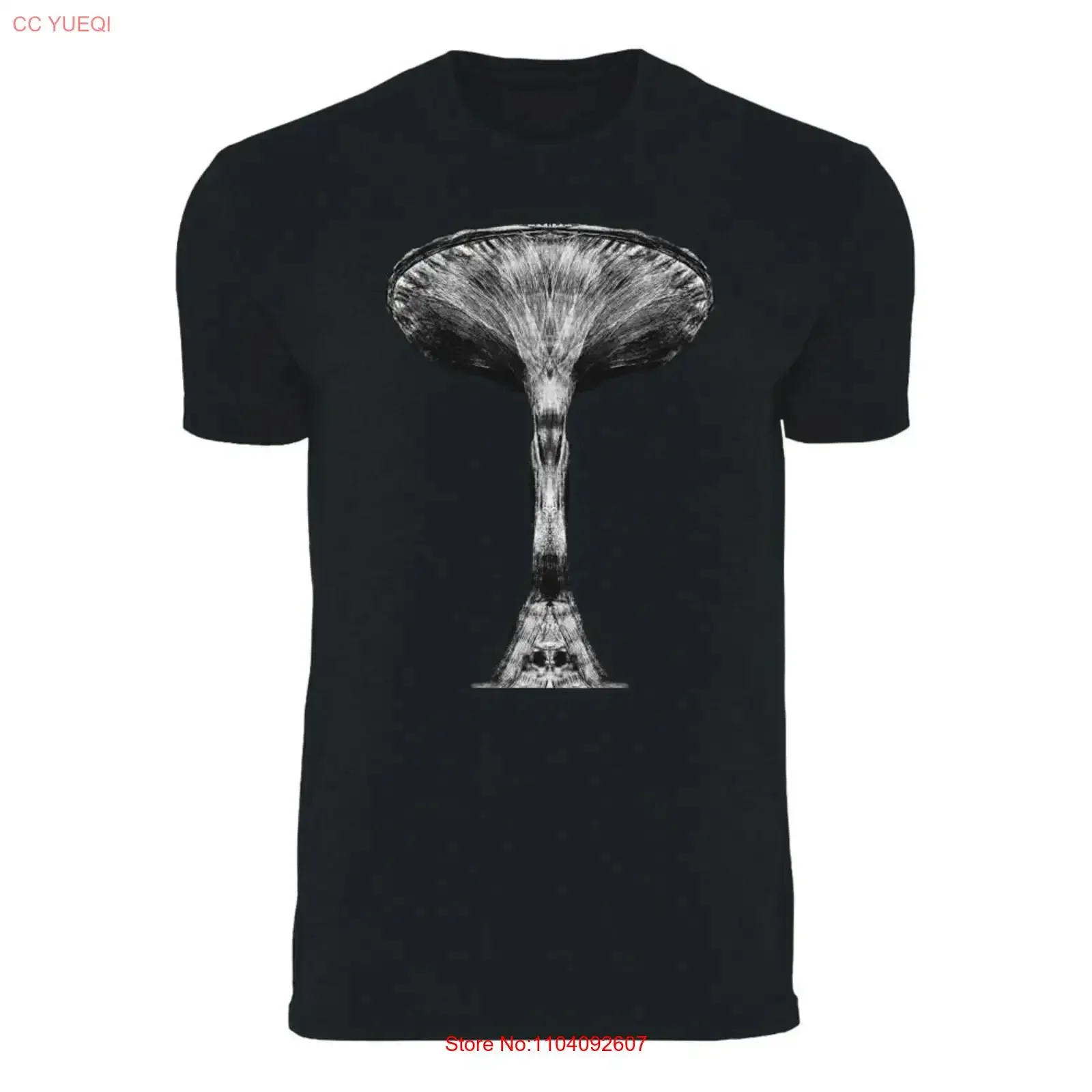 Magic mushroom organic unisex heavyweight crew neck t shirt Next Level 4600 Black vintage Washed Top For Everyday Wear Slightly