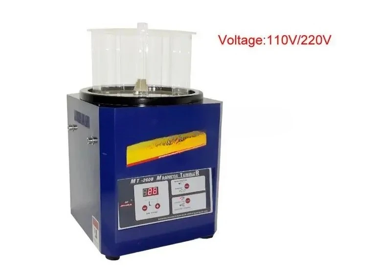 Pulidora Magnética de Joyería de 110V/220V, Acabado Superfino, MT-260B, Máquina de Pulido Magnética de Escritorio