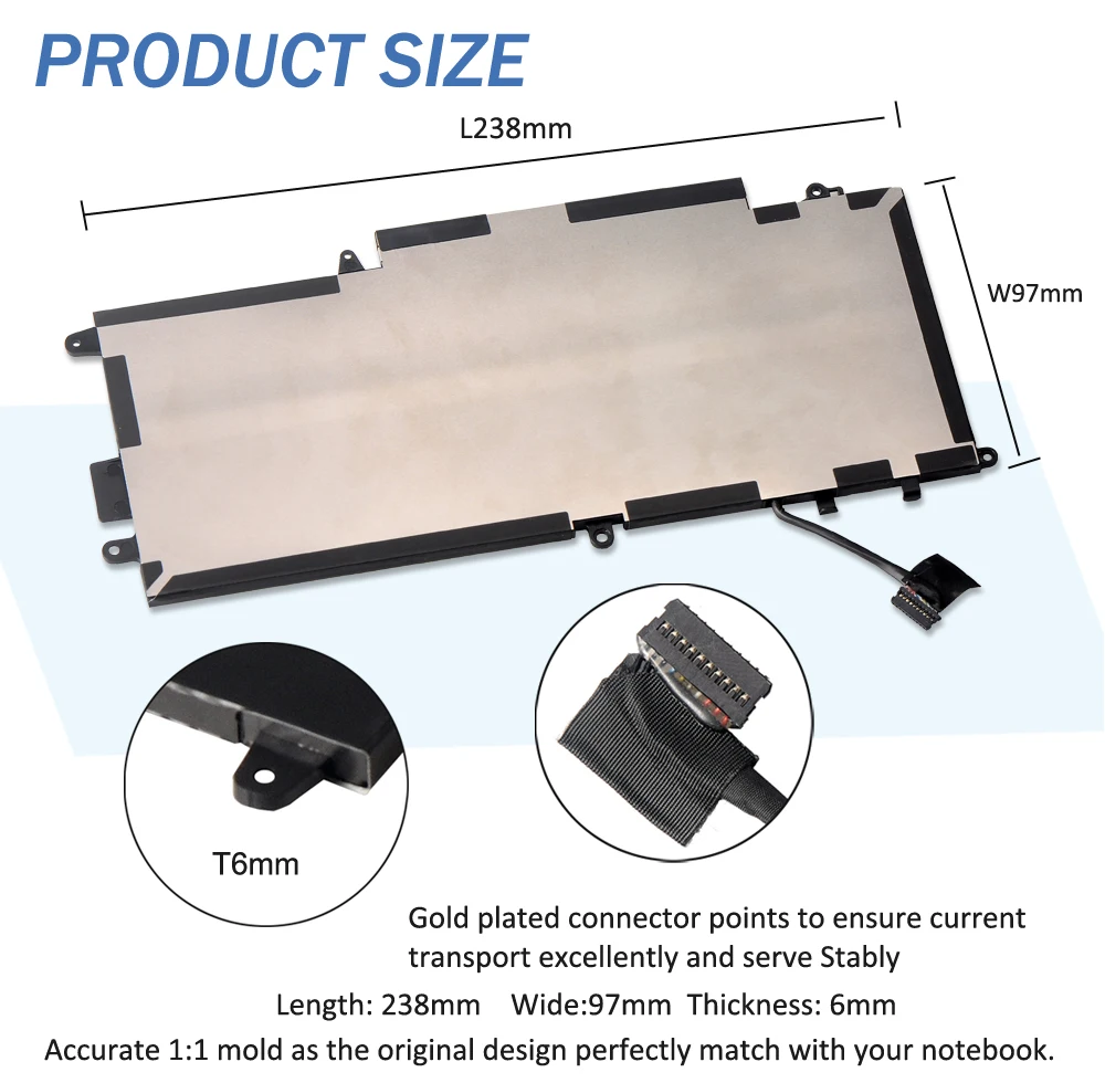 ETESBAY K5XWW 노트북 배터리 Dell Latitude 13 7389 7390 2-in-1 및 5289 2-in-1 시리즈 노트북 6CYH6 71TG4 725KY J0PGR 60Wh