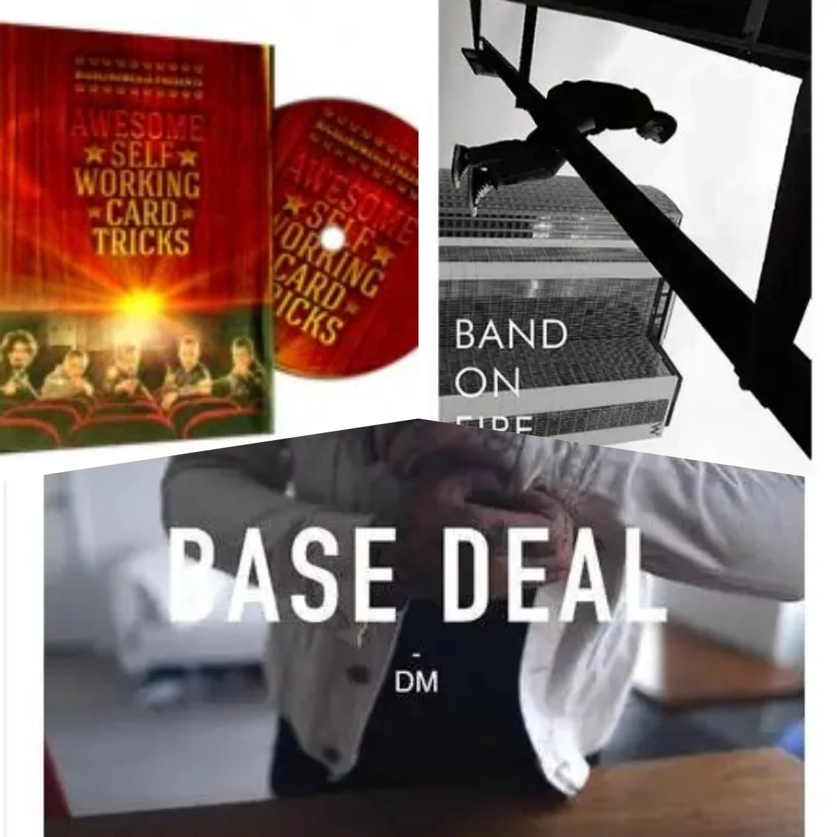 Awesome Self Working Card Tricks by Big Blind Media，Band on Fire by Bacon Fire and Magic Soul，Base Deal by Daniel Madison -Magic