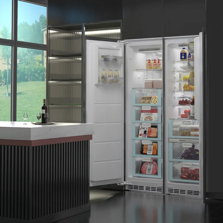 ZUNGUI BC-306WQB Good Quality Side-By-Side Double Door Refrigerator Freezer Refrigerator