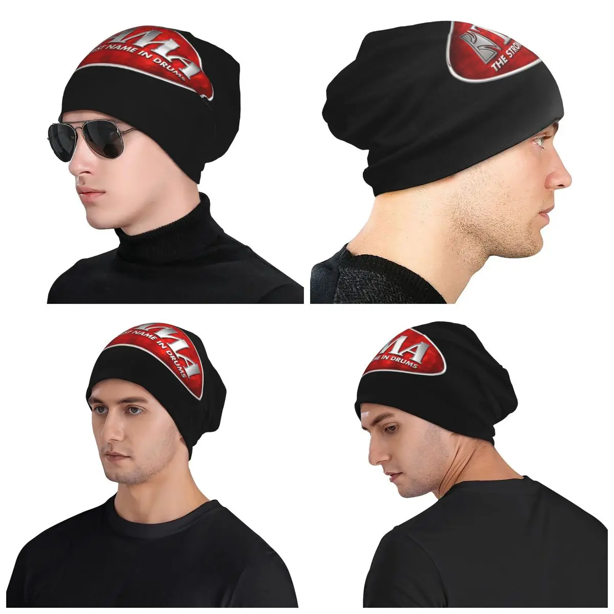 타마 드럼 로고 스컬리 비니 모자 따뜻한 가을 겨울 야외 모자 니트 보닛 캡 남성 여성 성인용