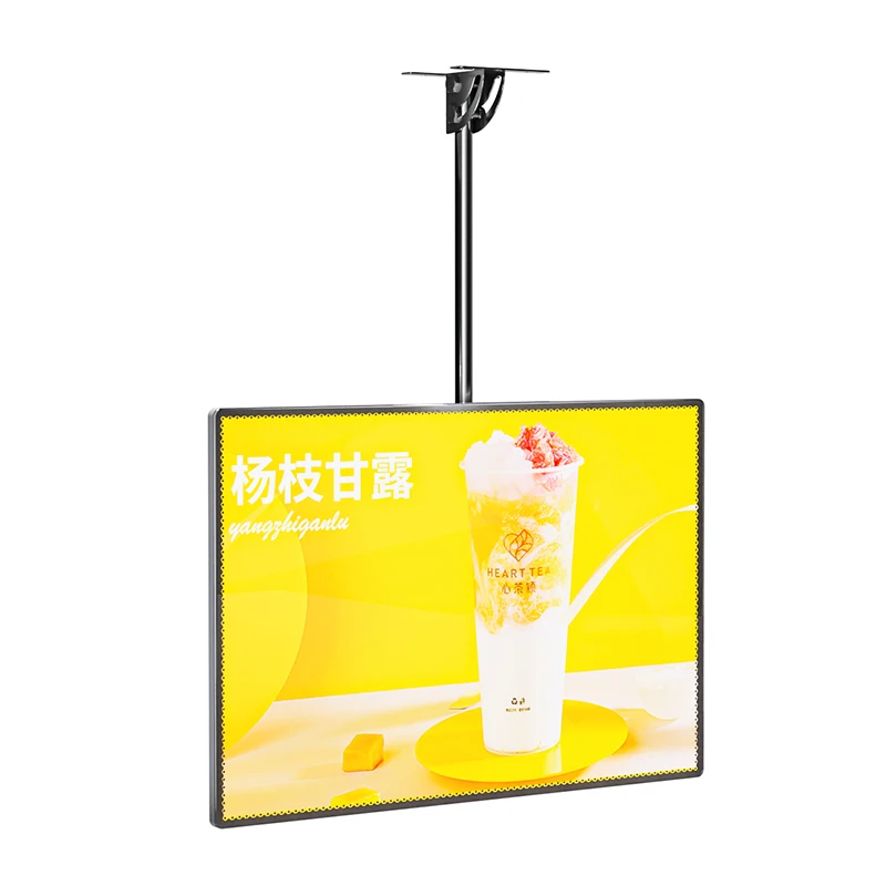 LED Slim Snap Frame Light Box Illuminated Poster Display Backlit Menu Board For Restaurant Cafe Shops Wall Mounted Billboard