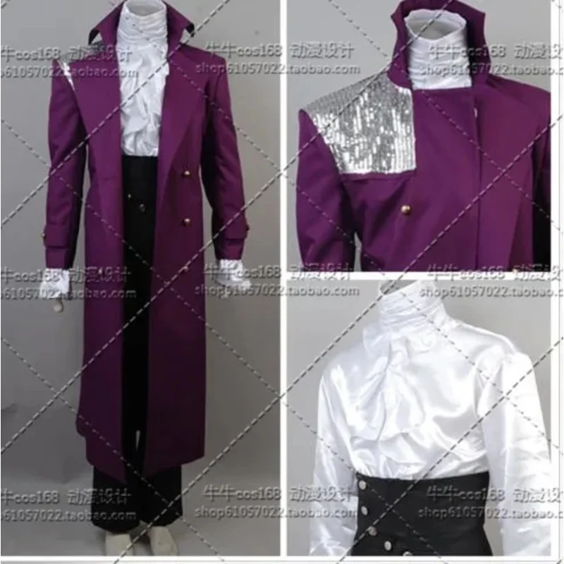 Costume cosplay di Halloween Prince Rogers Nelson Purple Rain realizzato su misura