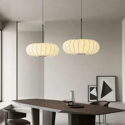 Nordic Minimalist Wabi Sabi Pumpkin Creative Silk Pendant Lamp Restaurant Bar Coffee Shop Interior Decoration Lighting