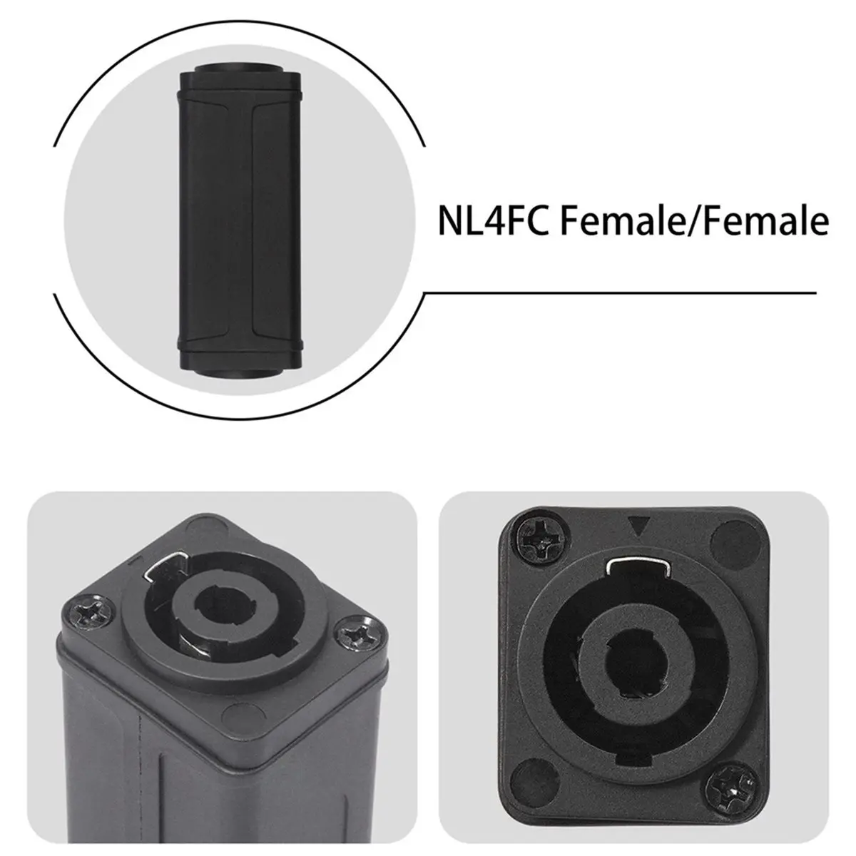 update. 5X 4PIN NL4FC Speakon Coupler Adapter Extender Audio Speaker Panel Mount Straight Connector