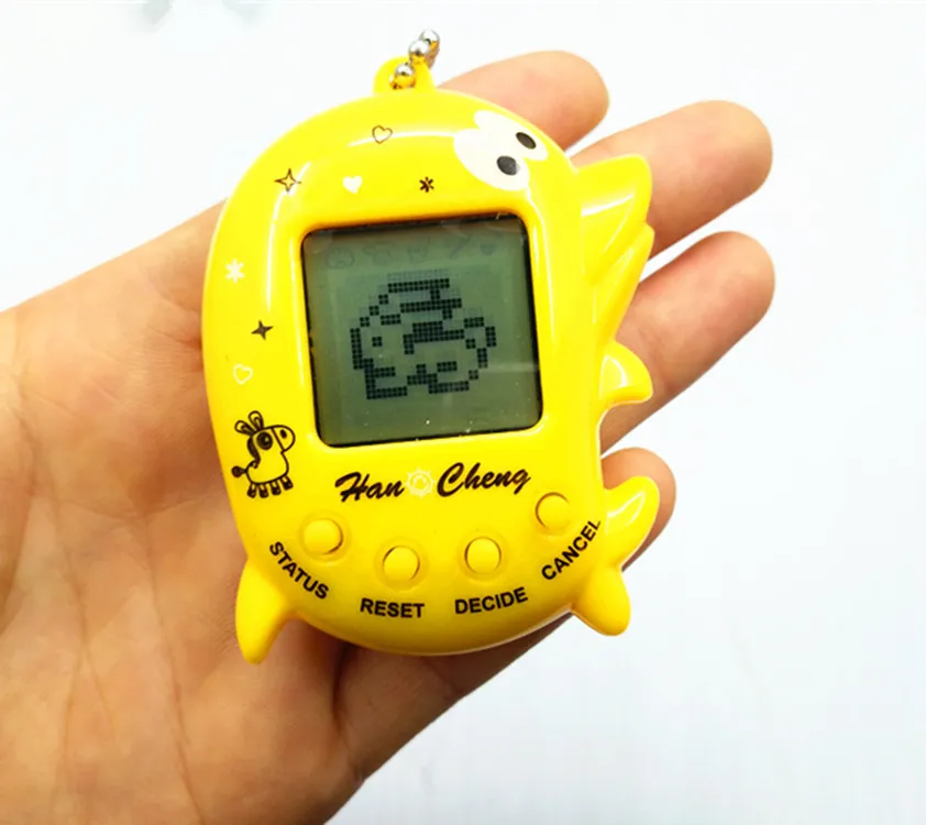 Cute Dolphin Classic Nostalgia Pet Game Machine Creative Fun Virtual Pet Raising Mini Handheld Electronic Game Machine