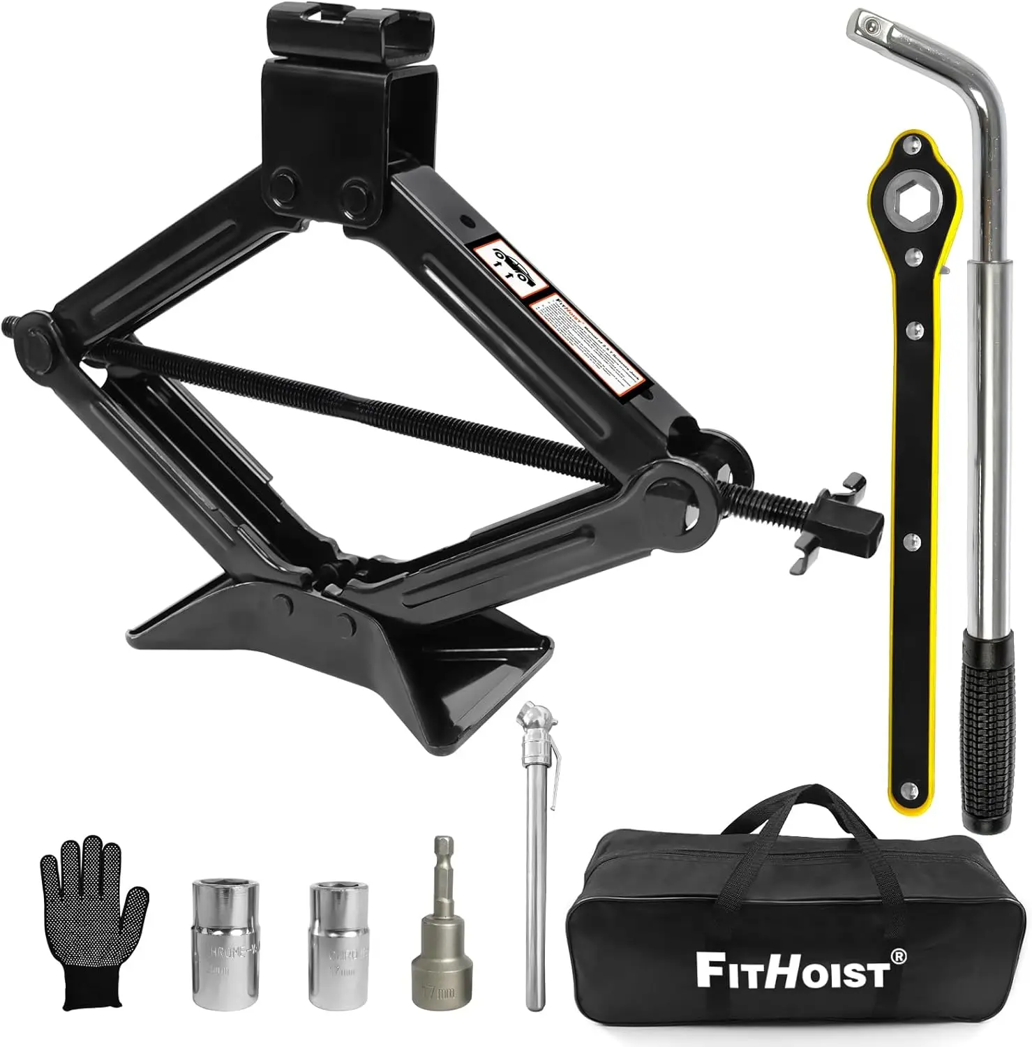 

Ножничный домкрат 2,5 тонны | Универсальный | Автомобильный аварийный комплект для замены шин с адаптером для дрели, 7 шт.