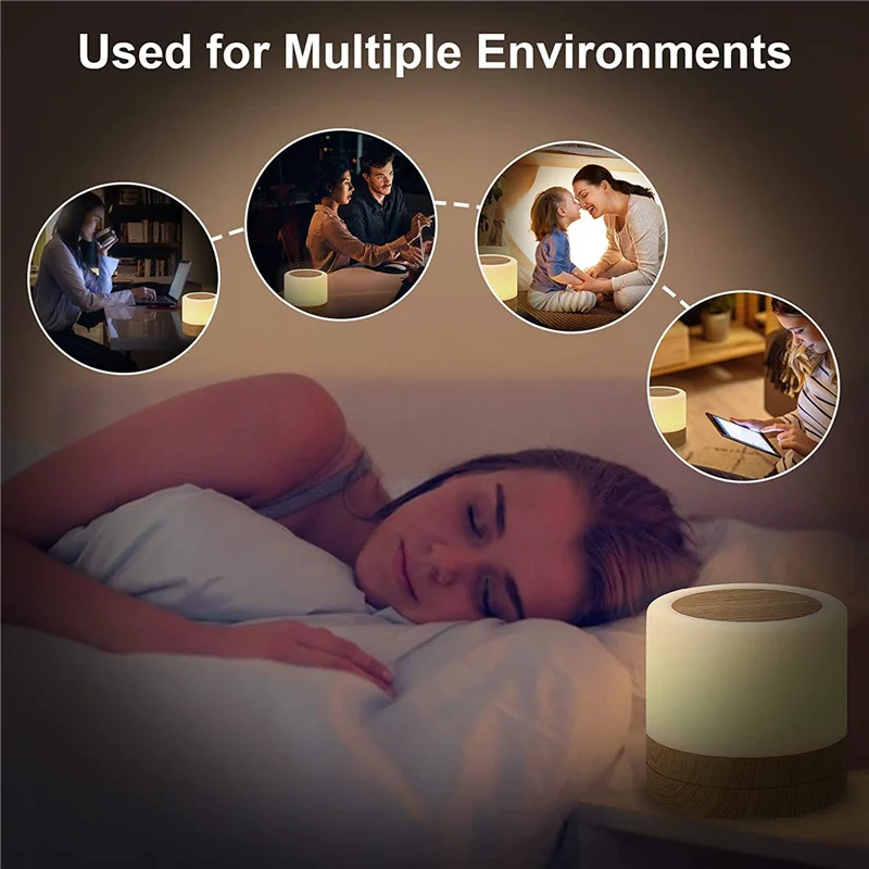 13 Color Remote Control Night Light USB Rechargeable Touch Lamp Portable Bedside Table Night Lamp Dimmable Desk Lamp Baby Kids