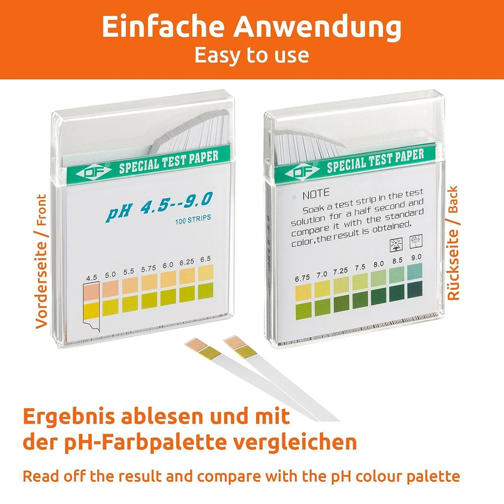 Tira de teste de valor de ph 100 peças ph 4,5,9 aquários de água potável lndicator testador de tornassol papel água jardim suprimentos