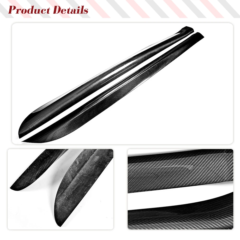 Car Side Skirts Extension Bumper Aprons for BMW X5 F15 M Sport F85 X5M SUV 2014 - 2018 Carbon Fiber Not Fit Standard Version