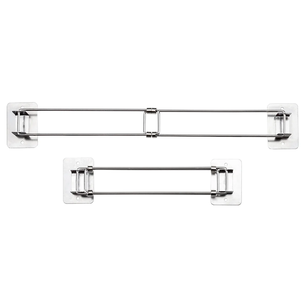 2Pcs RV Shower Corner Storage Bar- Adjustable Stainless Steel Rod for Corner Shelves in Camper, Length 7-13 Inches