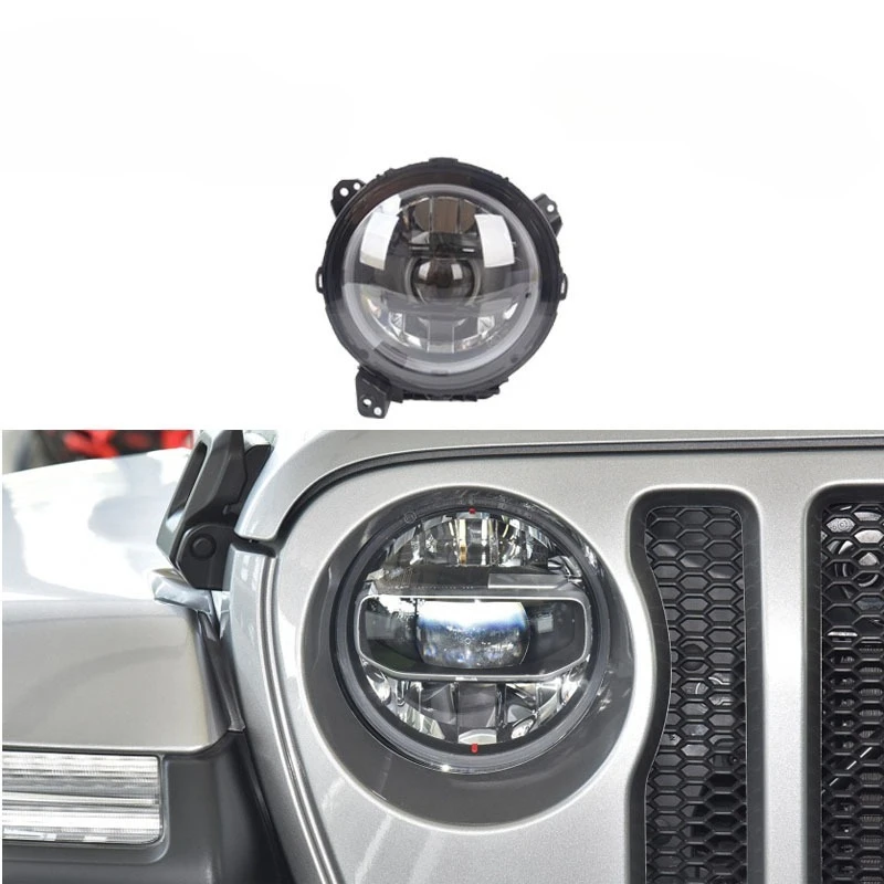 

Wrangler JL headlights 18 19 20 Lighting upgrade, the new LED headlight assembly is installed on the original car