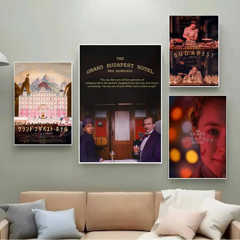 ملصق فندق The Grand Budapest ملصق فني ذاتي اللصق مقاوم للماء ملصق ورق مقهى بار ديكور جدران الغرفة #2