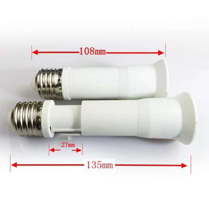 E27 Extended Retractable Lamp Holder Bracket Extender Socket Extension Outdoor Lighting Power Plug Converter Flame Retardant D1