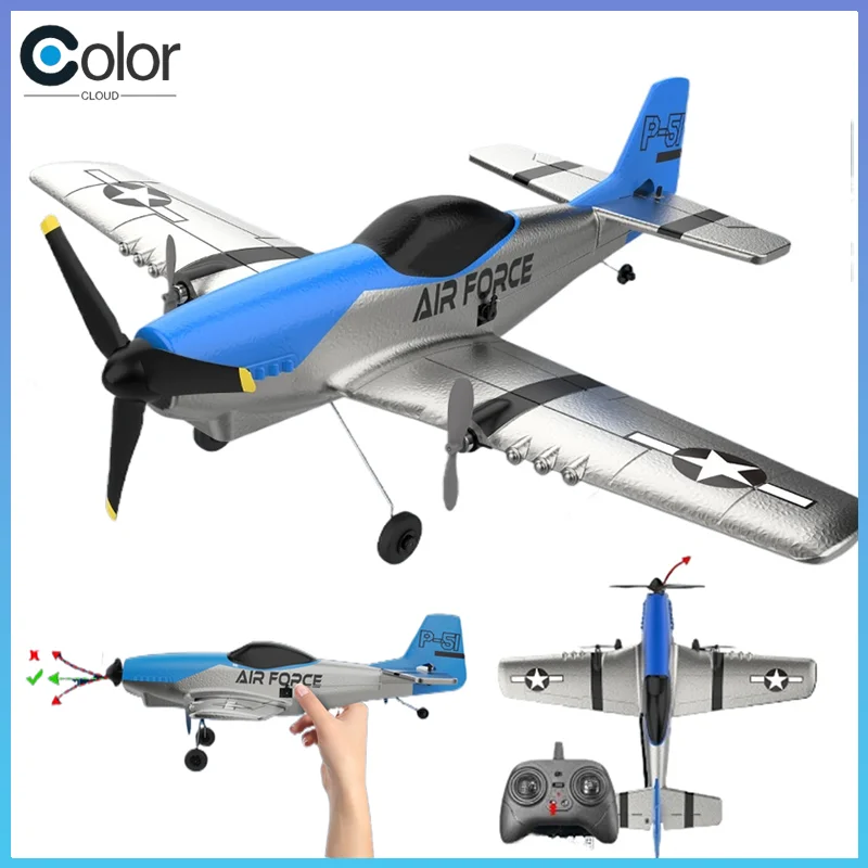 Z63 P51 Avión Rc de cuatro canales 2,4g Avión acrobático de Control remoto Epp modelo de ala fija avión de juguete de espuma regalo para adultos
