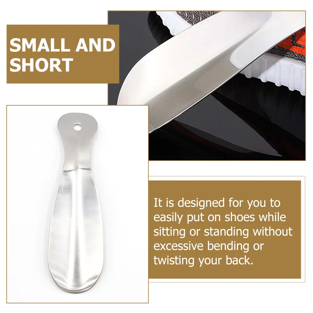 Multi-function Clothes Hanger Stainless Steel Shoehorn Car Key Chain Lifting Tool Silver