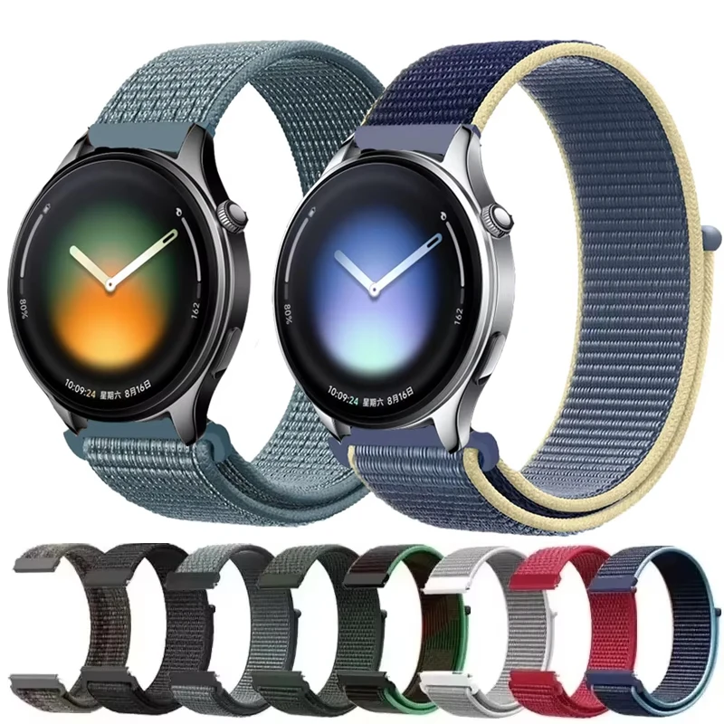 22 mm Nylon-Schlaufen-Sportarmband für Xiaomi Watch 5/S4/S3/S2/S1 Pro, Ersatzarmband für Xiaomi Watch 2 Pro/Color 2 Armband