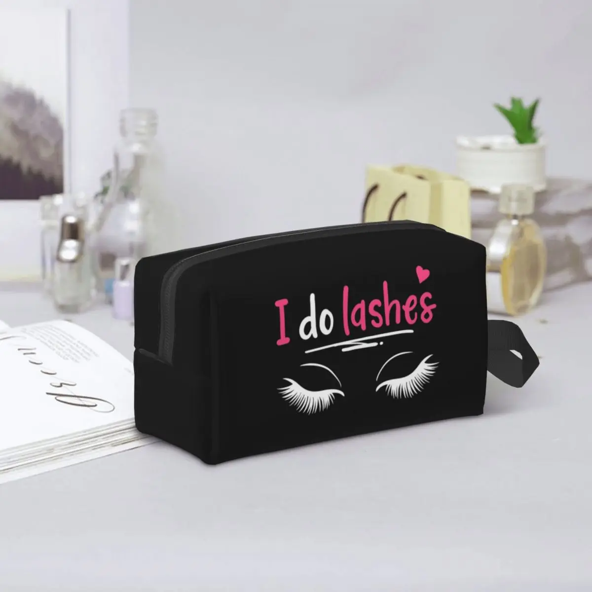 Lashes Eyelash Lash Artists Cosmetics Makeup Bag Cosmetic Organizer Storage Dopp Kit Toiletry Cosmetic Bag for Women Beauty