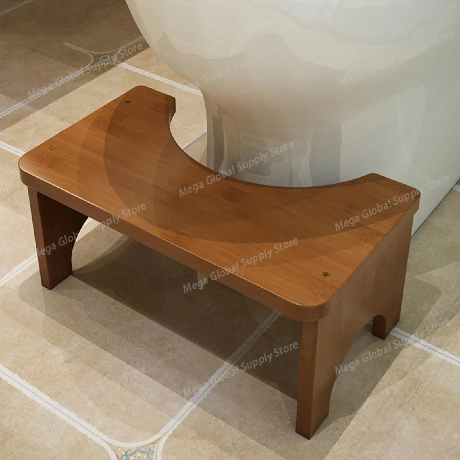 

Toilet Stool Wooden Toilet Stool Seat Ergonomic Potty Step for Adults Elderly Children Home Bathroom Shower Camping Travel