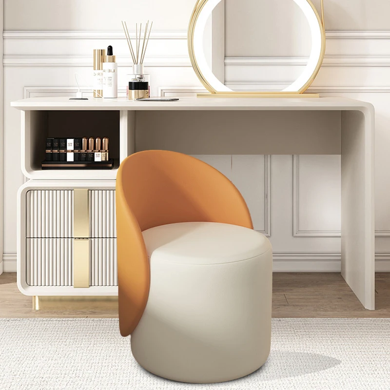Bedroom Makeup Chair Backrest Makeup Stool Light Luxury Chairs Home Bedroom Vanity Chair Simple Dresser Stool Accent Chairs