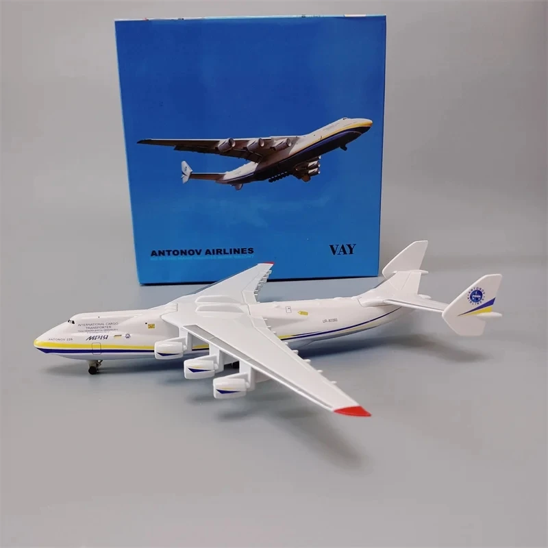 20cm Ukraina Antonov AN225 Mriya Metalowy model samolotu w skali 1:400 Miniaturowy samolot lotniczy do kolekcji