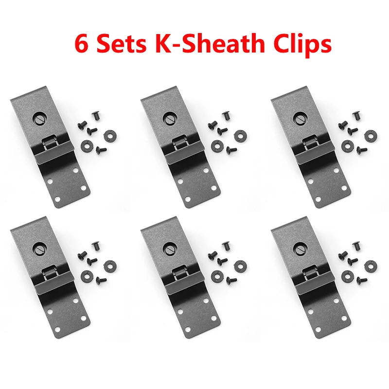 

6/8 Sets Universal Knife Scabbards Stainless Steel Waist Clip Make Accessories Kydex Sheath Back Clamps DIY Make Parts Hardware