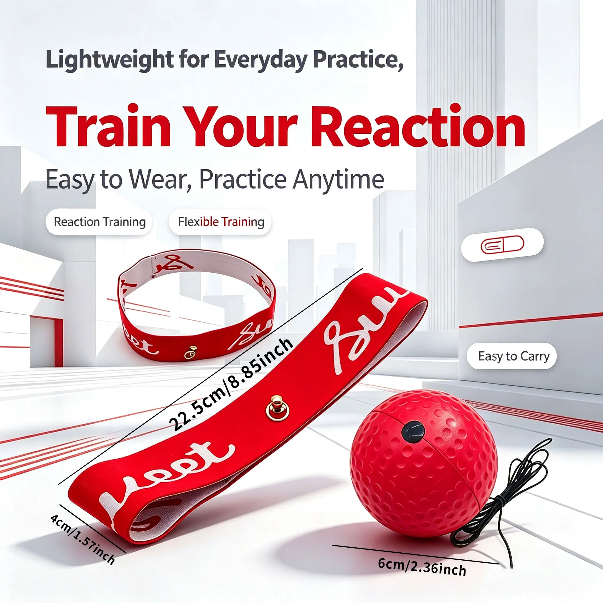 Lightweight Rhythm Training Reaction Ball Boxing Headband Speed Punching Equipment Home Fitness Daily Exercise Equipment