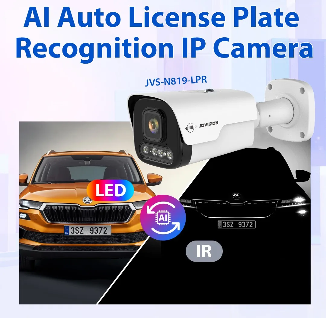 N819-LPR 8MP Bullet CCTV Security Camera Full-Color Night Vision Global License Recognition IP67 Waterproof CMOS NVR For Home