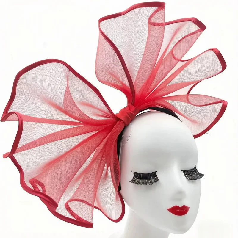 popular oversized floral elastic mesh headband fascinator hats perfect for studio photoshoots tea parties and runway show