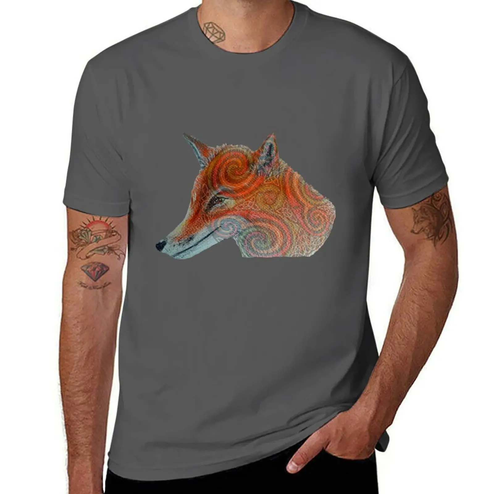 Celtic Fox T-Shirt custom t-shirts Funny t-shirts plain black t shirts men