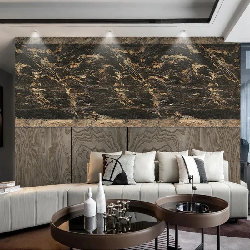 Chinese Style Retro Marble Wood Grain Landscape Photo Mural Custom Any Size Wallpaper Living Room Hotel Wall Background Painting