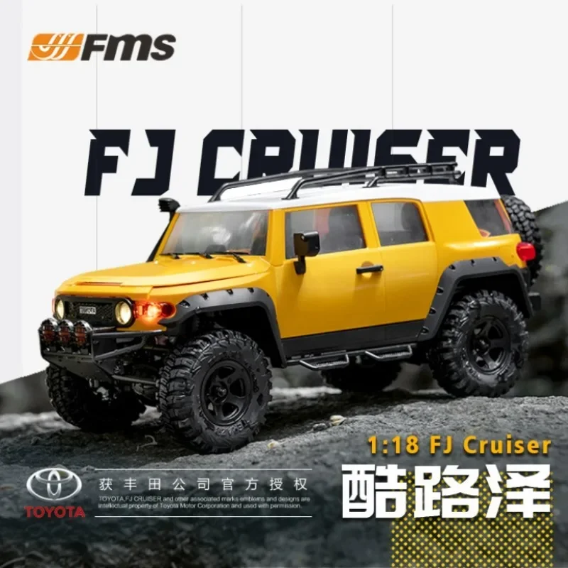 Fmsリモートコントロールカーモデル,1:18fjクルーザー,rc,クライミング,オフロード,シミュレーション,電気玩具,男の子の誕生日プレゼント