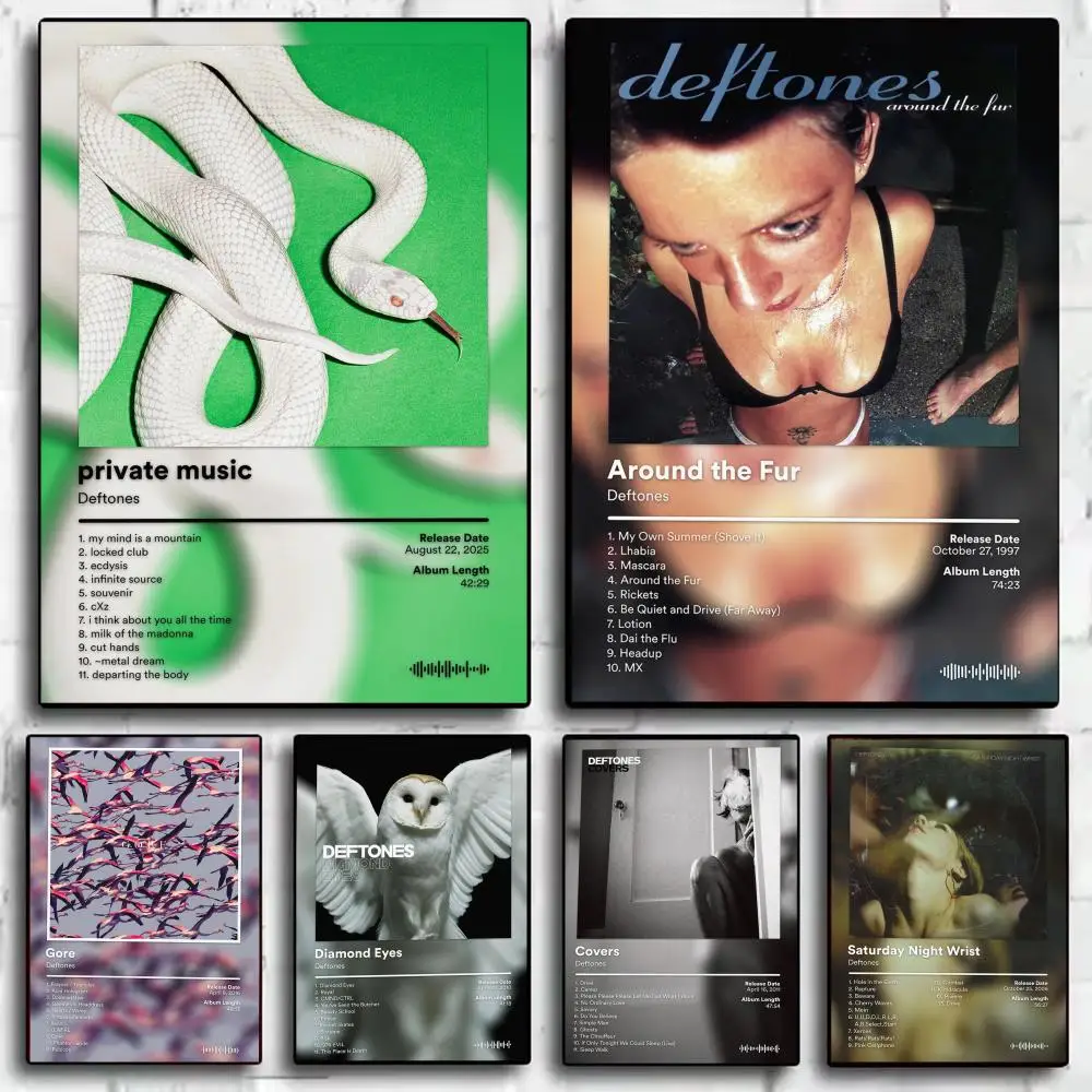 D-Deftones Album-Poster HD-Wandaufkleber Selbstklebende Wanddekoration Heim-Deko Schlafzimmer & Wohnzimmer Geschenkidee