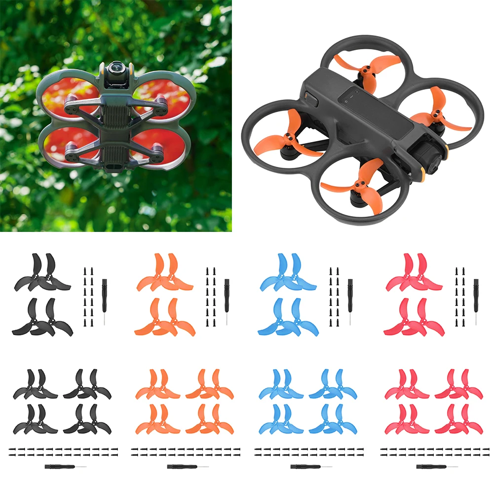 

2/4 Pairs Propellers Replacement Spare Parts Drone Propeller Blade Kit with Screw&Screwdriver Drone Blade Props for DJI Avata 2