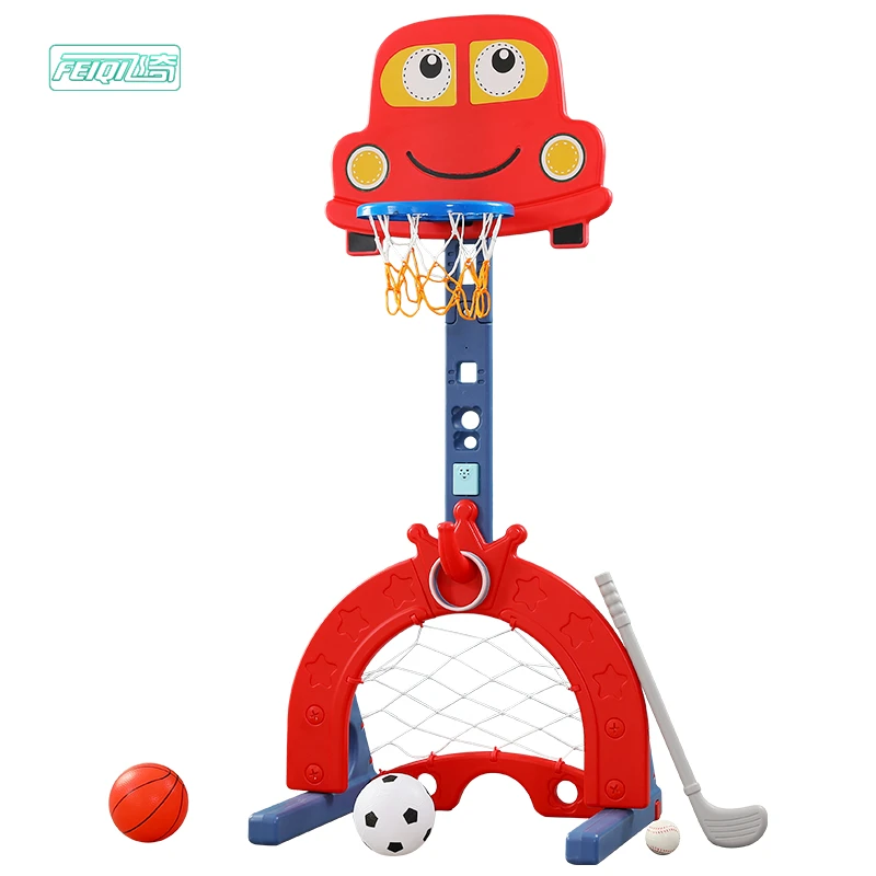 Hot sell children toys box shooting frame indoor sports mini basketball hoop rack can lift plastic baby basketball stand