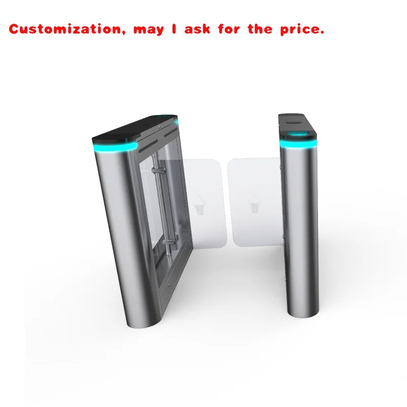 custom.Automatic Barrier Swing Gate Face Recognition Access Control Turnstiles 304 Stainless Steel 600mm Pass Width 0.2s Unlock