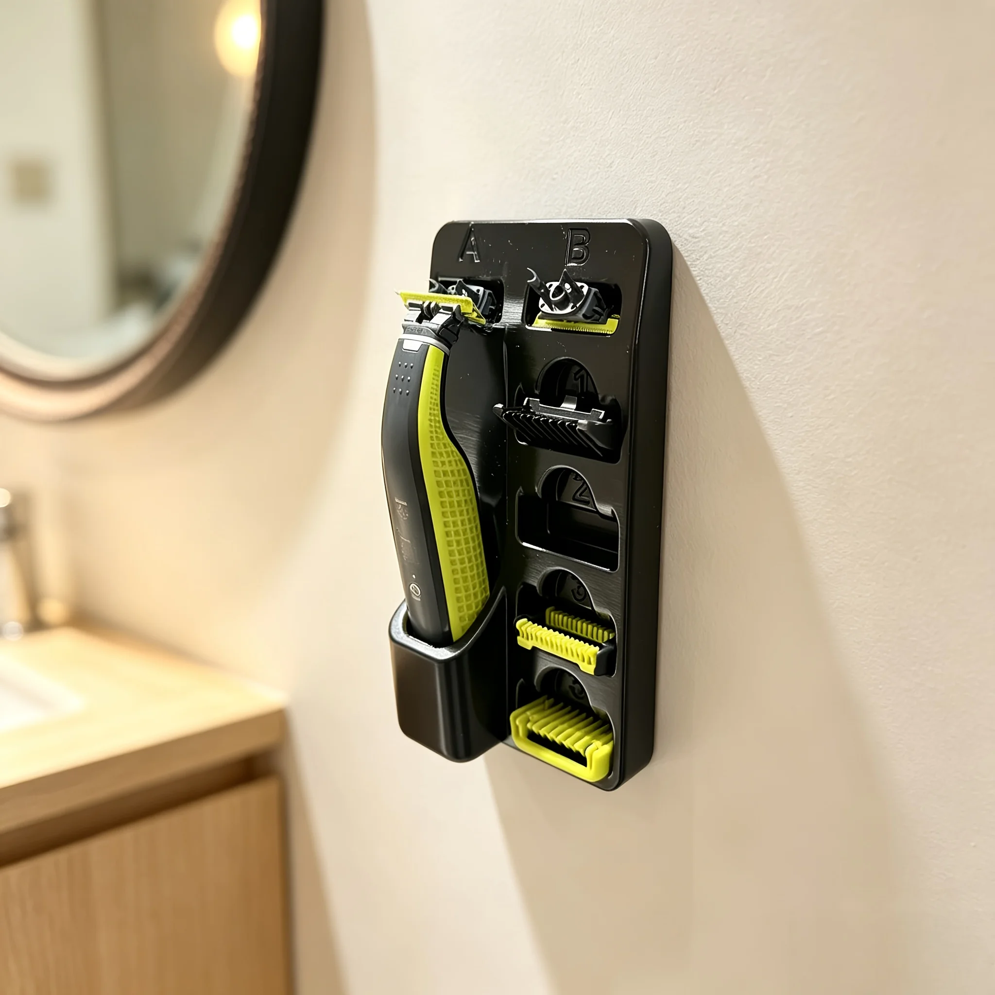 Wall-Mounted Shaver Rack for Oneblade, Wall-Mounted Storage Bracket, Multifunctional Shelf, Bathroom Storage Accessory