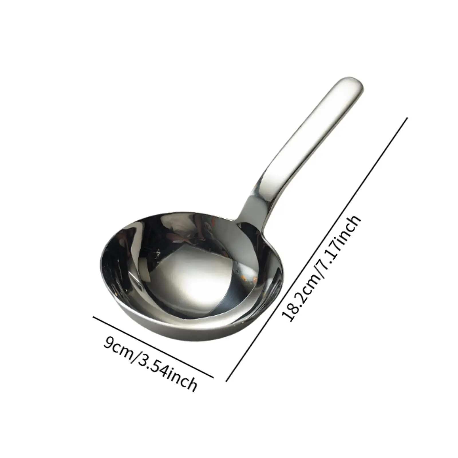 Picture 7: Deep Soup Spoon Soup Ladle Stainless Steel Heavy Duty Short Handle Gravy Spoon
