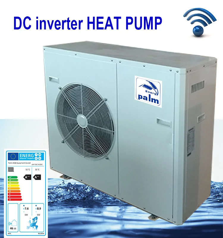 pompa di calore monoblocco inverter sorgente d\'aria pompa di calore R32 SCOP A+++ MCS ERP Certs da TUV