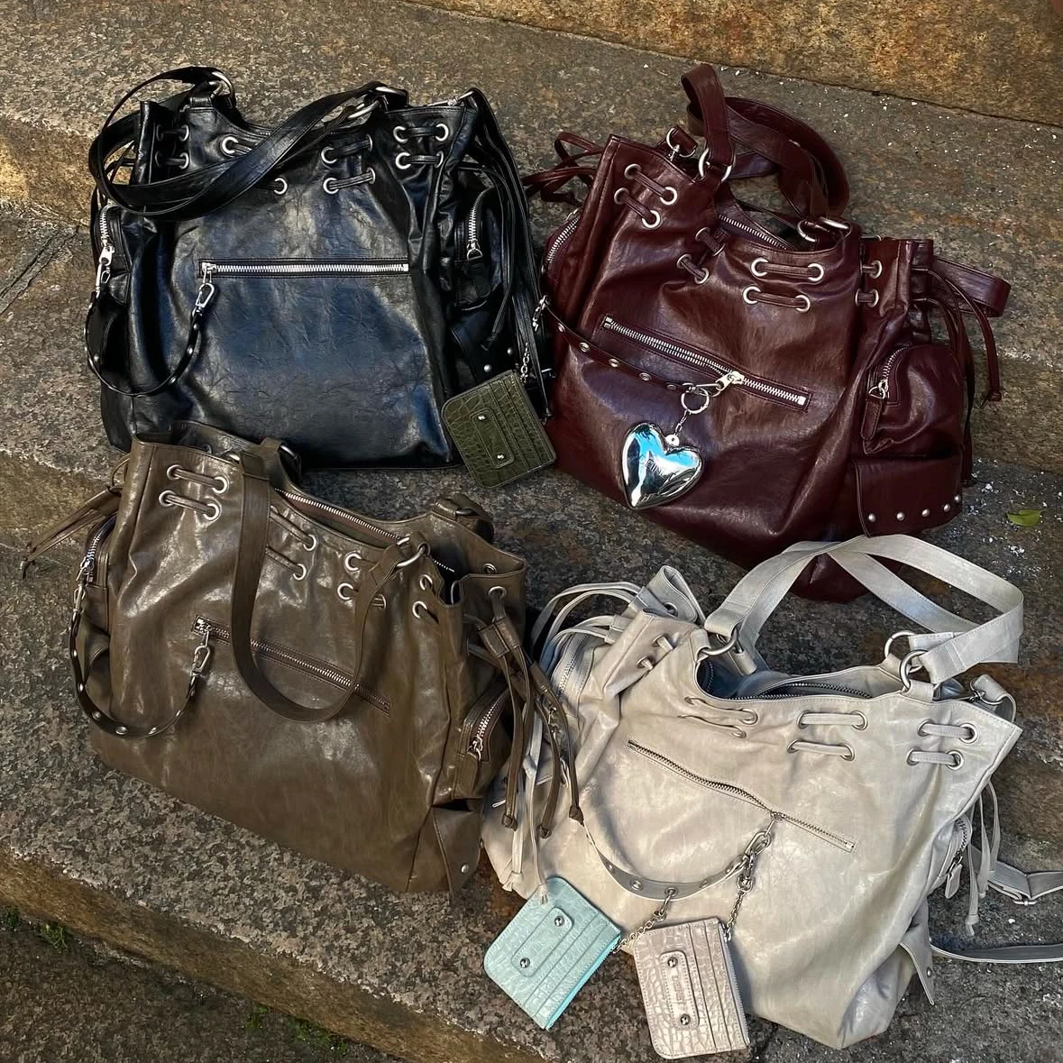 حقيبة دراجة نارية ذات علامة تجارية متخصصة، حقيبة كتف جديدة برباط وجيب برباط للنساء #4