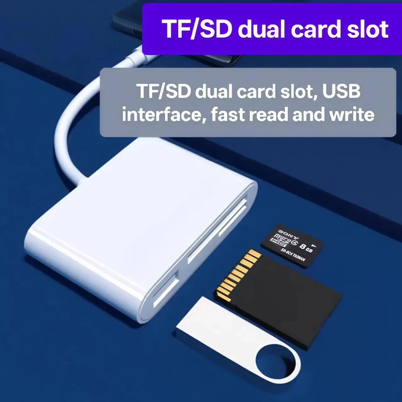 OTG Adapter Type C Plug TF/SD Card Reader For Xiaomi Oneplus iPhone OPpoPOCO Cell phone Accessories 3 in 1 UsB C to A Connector