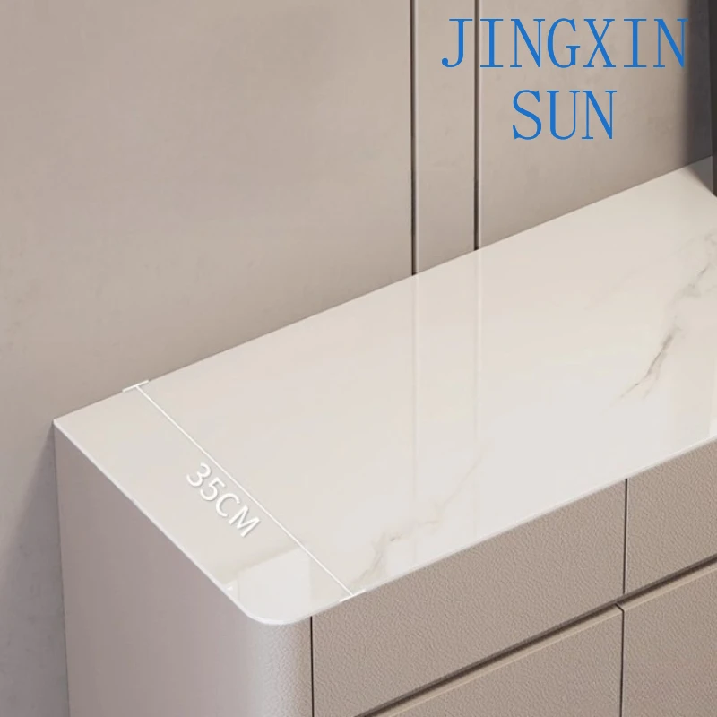 Simple modern rock slab countertop large capacity locker multi-function storage cabinet Makeup vanity Dressing table dressers
