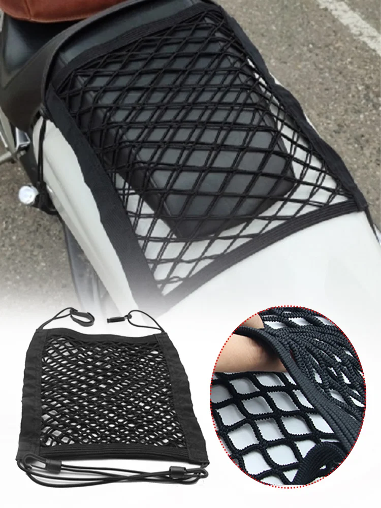 25x30cm Motorcycle Luggage Net Hook Hold Bag Mesh Fuel Tank For Versys 1000 Accessories Xt660 Pulsar Ns 200