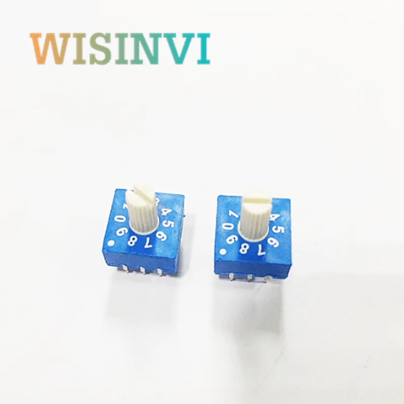 1-2PCS Encoding switch ERD110RS 10 Pos 0-9 3:3 Rotary Encoder With Handle Code Switch Digital Potentiometer Switches