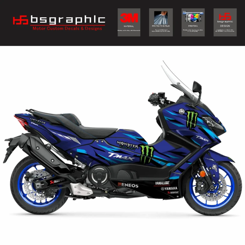 

Motorcycle Body Fairing Protective Sticker Decal Maxiscooter FACTORY Graphic Kit Red for Yamaha Tmax T-max 560 2022-2024 2023