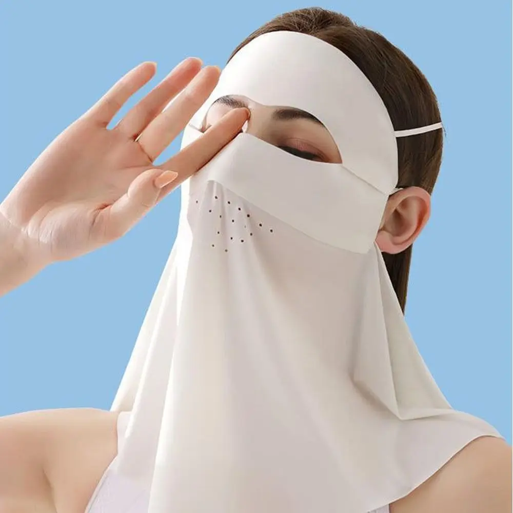 Ice Silk Mask Outdoor Sport Sunscreen Mask Breathable Sun Protection Mask Seamless Removable Mask UV Protection