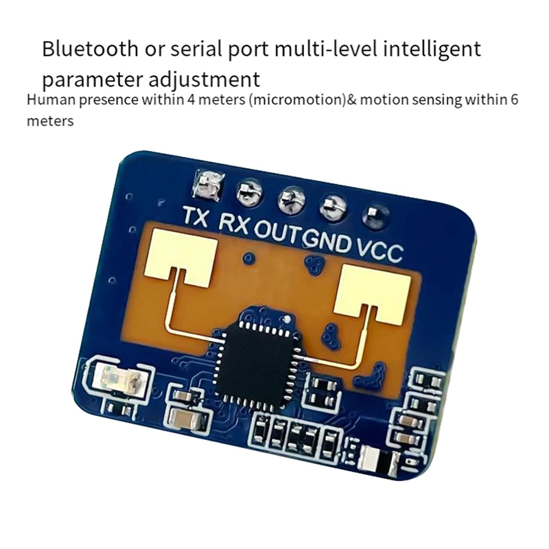 Sensor de presencia humana LD2410C 24G, adaptador CH340, Radar FMCW, módulo de detección de movimiento de onda milimétrica, DC5V, duradero