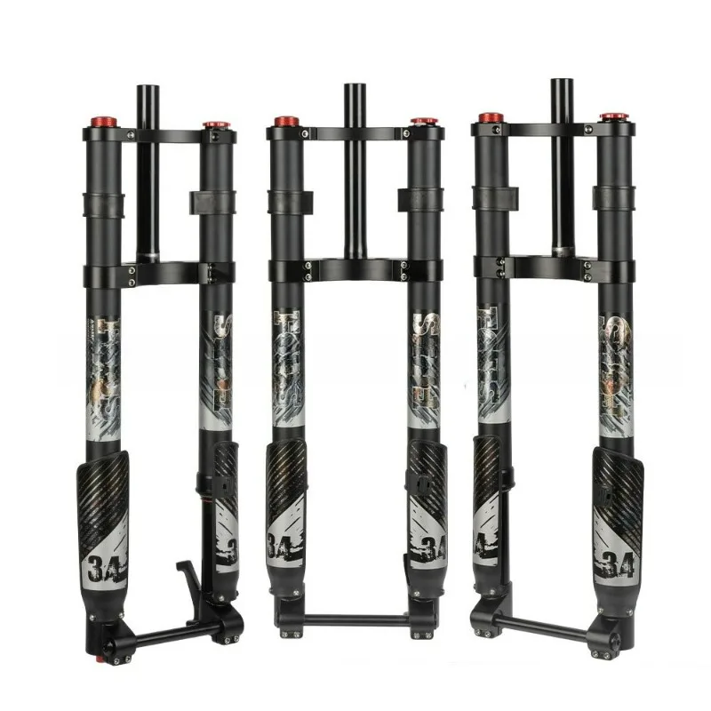 Mountain Bike Inverted Fork Shock Absorber 20x4.0 Tire 135*15mm Barrel Shaft Wide Tire Snow Fork