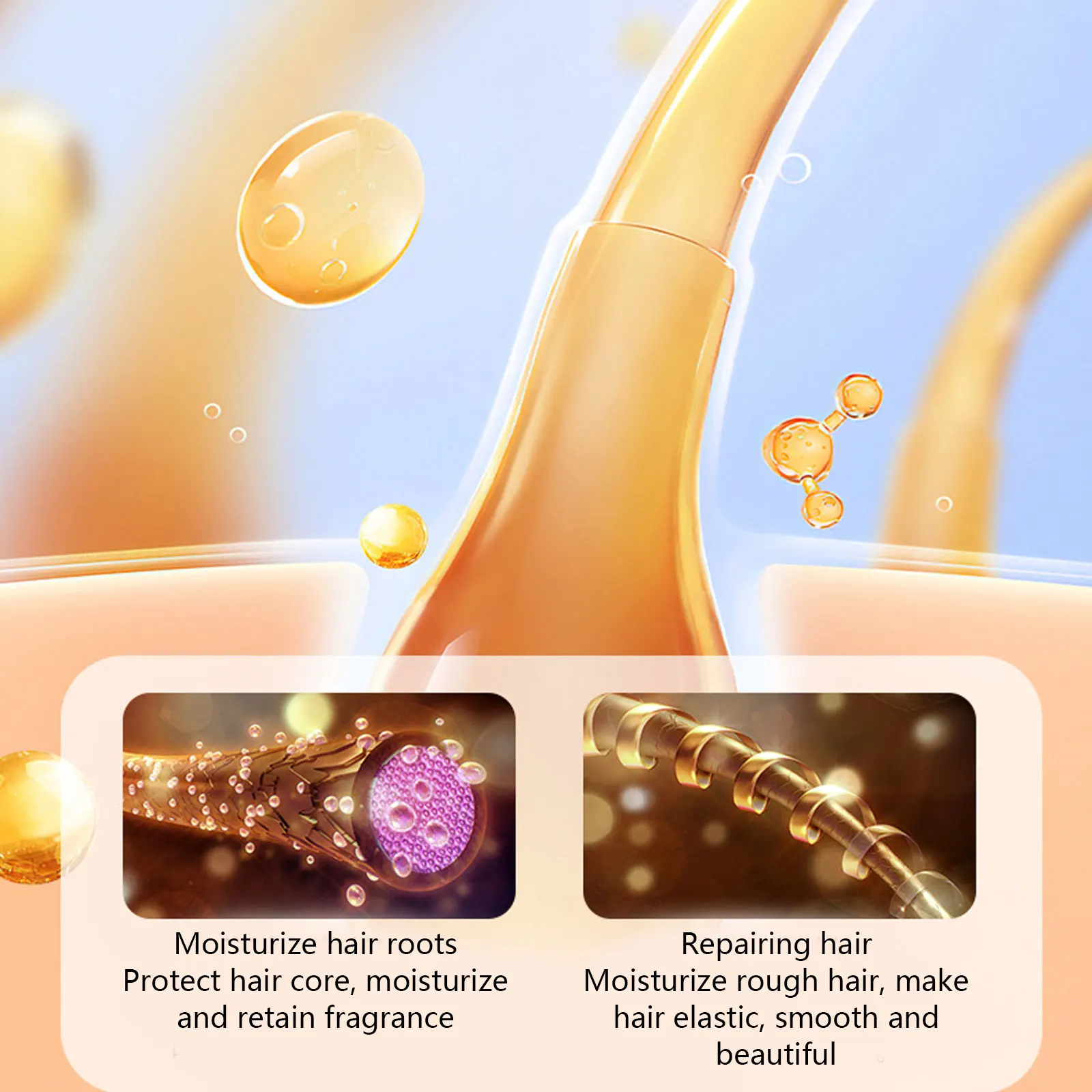 10Ml Perzik Hyaluronzuur Haar Behandeling Masker Diepe Reparatie Haar Film Smoothing Voeding Hydraterende Haar Schade Zorg Maskers
